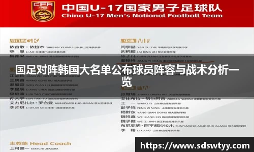 国足对阵韩国大名单公布球员阵容与战术分析一览